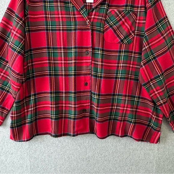 Old Navy Womens Flannel Pajama Set Size XXL Red Tartan Plaid Classic Holiday New - Picture 6 of 16